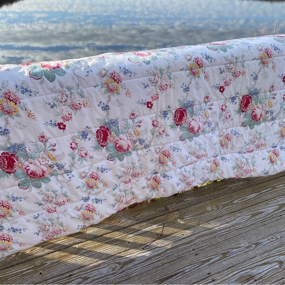 Ralph Lauren twin comforter Elise cottagecore romantic floral cabbage rose vtg